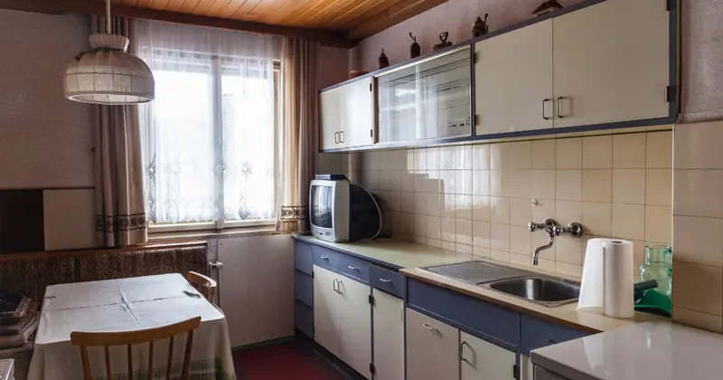 Cocina de una vivienda tradicional en venta